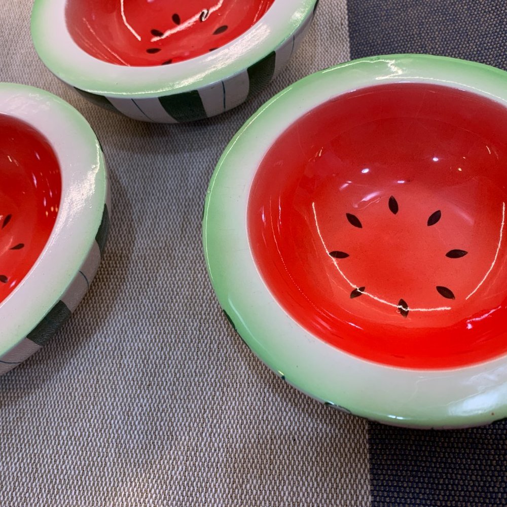 -1960 -'61 Holt Howard Melon Bowl Set: Midcentury Picnic Pop - Picture 5 of 15